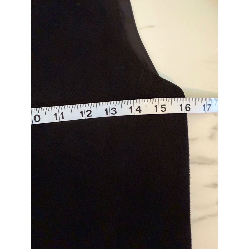 Wilsons The Leather Experts Black Suede Vest Western Cinch Back Ornate Buttons M - Picture 5 of 8